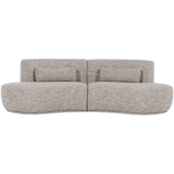 BATAVIER HALF RONDE BANK 4-ZITS ZAND MELANGE