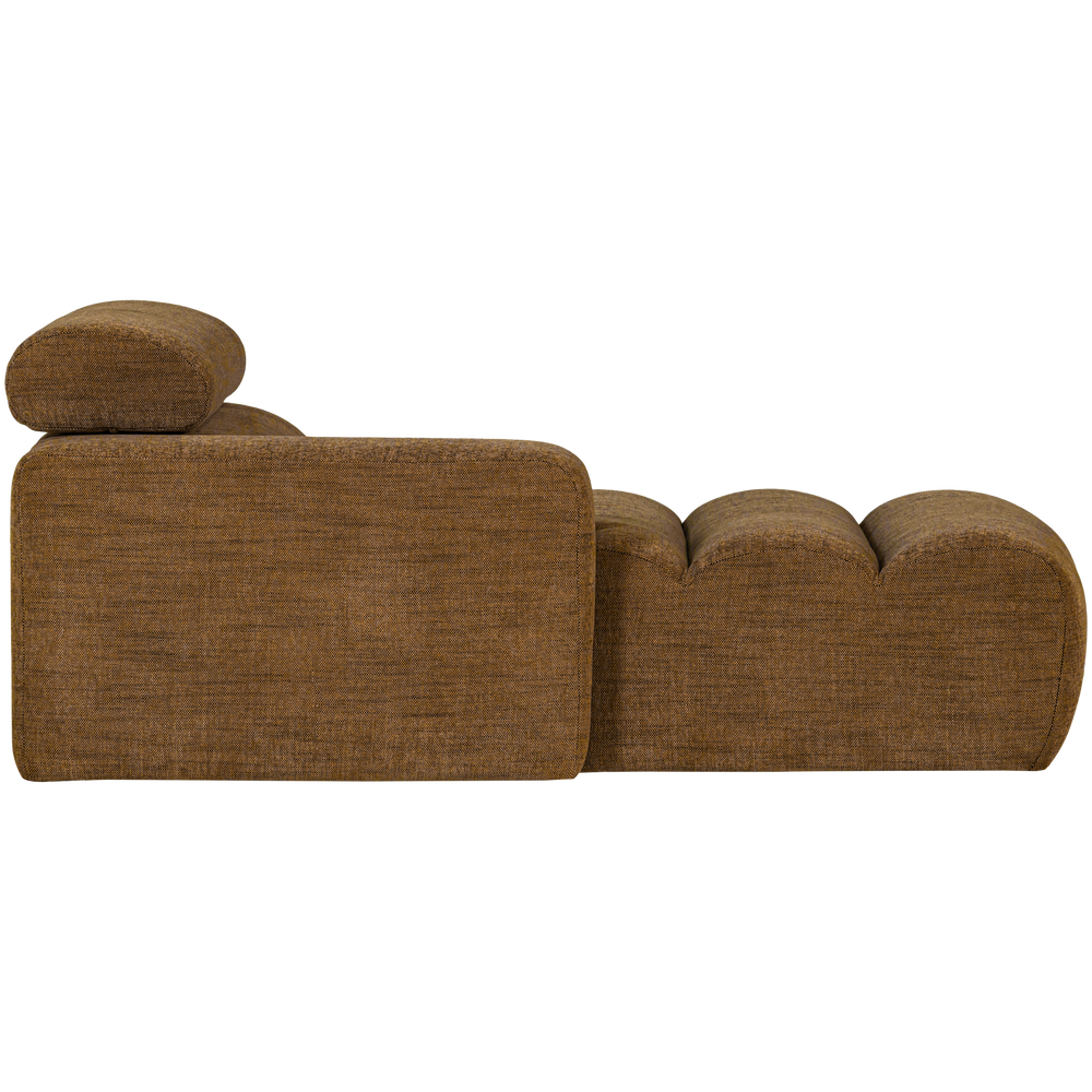 NOVI CHAISE LONGUE ELEMENT ARM LINKS KARAMELBRUIN MELANGE