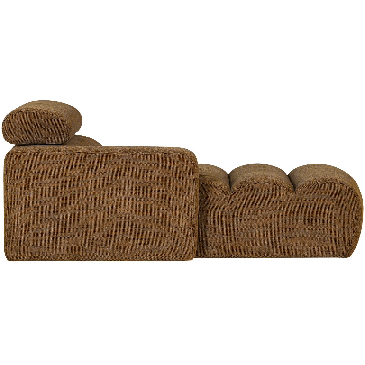 NOVI CHAISE LONGUE ELEMENT ARM LINKS KARAMELBRUIN MELANGE