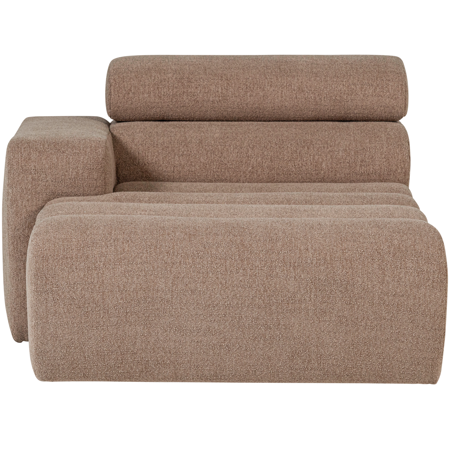 NOVI CHAISE LONGUE ELEMENT ARM LINKS BOUCLE TAUPE
