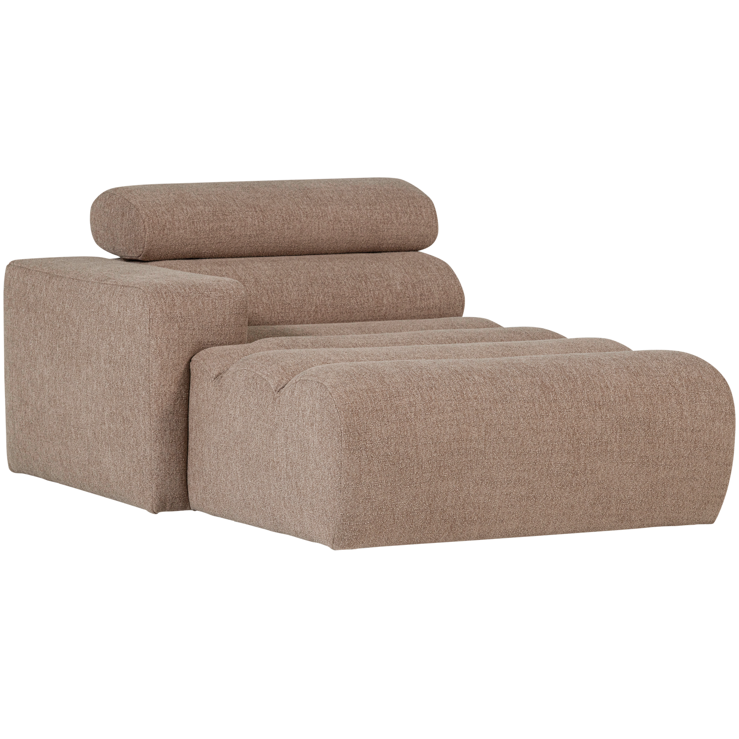 NOVI CHAISE LONGUE ELEMENT ARM LINKS BOUCLE TAUPE