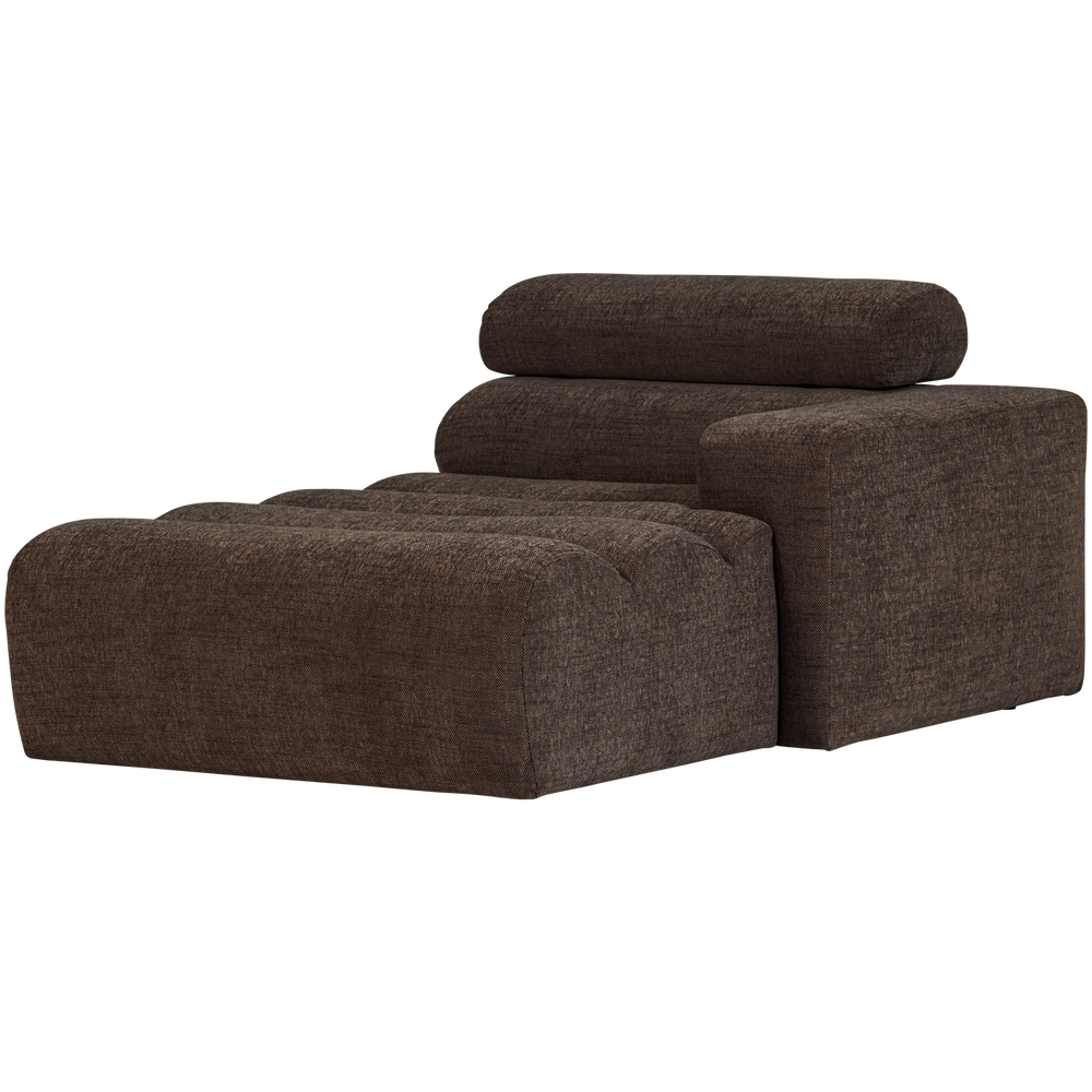 NOVI CHAISE LONGUE ELEMENT ARM RECHTS DONKERBRUIN MELANGE