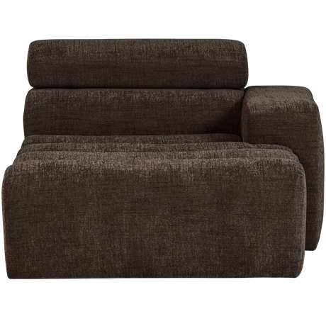 NOVI CHAISE LONGUE ELEMENT ARM RECHTS DONKERBRUIN MELANGE