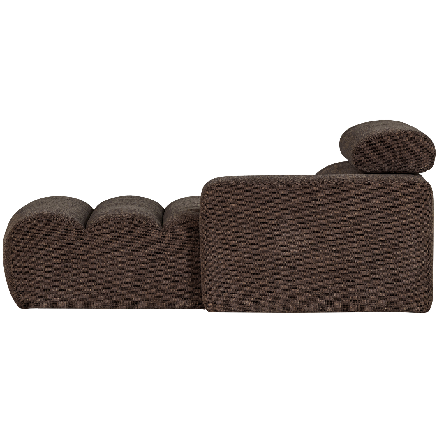 NOVI CHAISE LONGUE ELEMENT ARM RECHTS DONKERBRUIN MELANGE