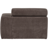 NOVI CHAISE LONGUE ELEMENT ARM RECHTS RIBSTOF GRIJSBRUIN