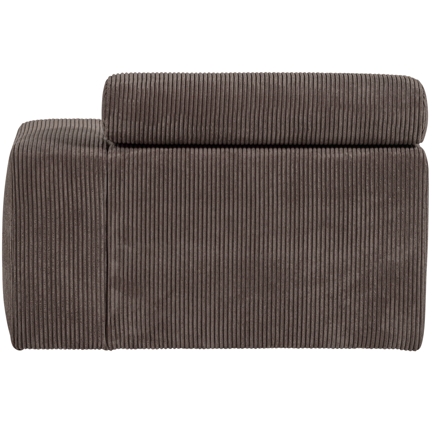 NOVI CHAISE LONGUE ELEMENT ARM RECHTS RIBSTOF GRIJSBRUIN