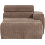 NOVI CHAISE LONGUE ELEMENT ARM RECHTS RIBSTOF TAUPE