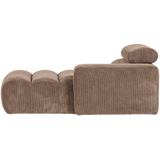 NOVI CHAISE LONGUE ELEMENT ARM RECHTS RIBSTOF TAUPE