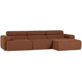 NOVI CHAISE LONGUE BANK RECHTS BOUCLE TERRA