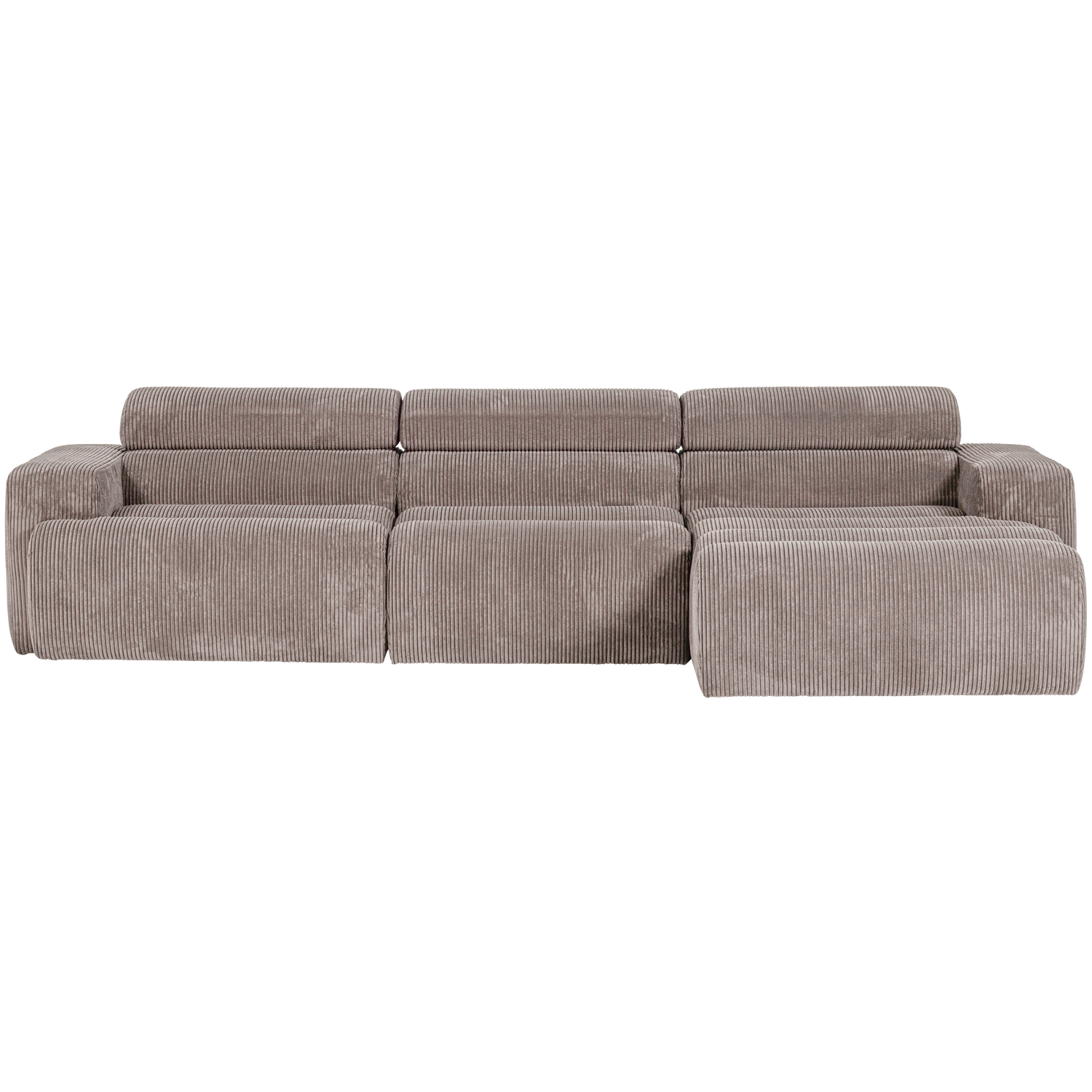 NOVI CHAISE LONGUE BANK RECHTS RIBSTOF ZAND