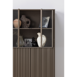 NOVA LAGE VITRINEKAST GRENEN TRUFFEL BRUIN [fsc]