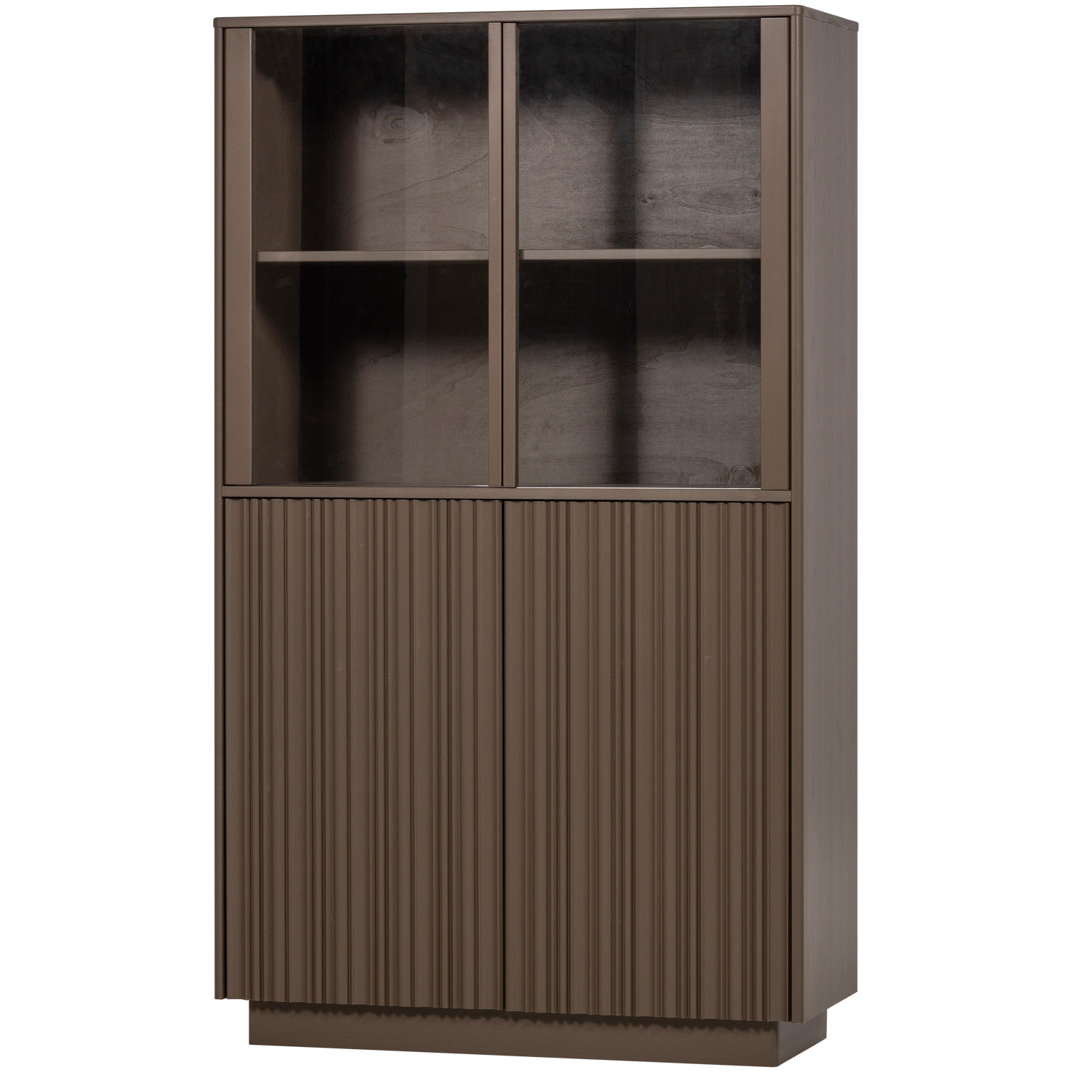 NOVA LAGE VITRINEKAST GRENEN TRUFFEL BRUIN [fsc]