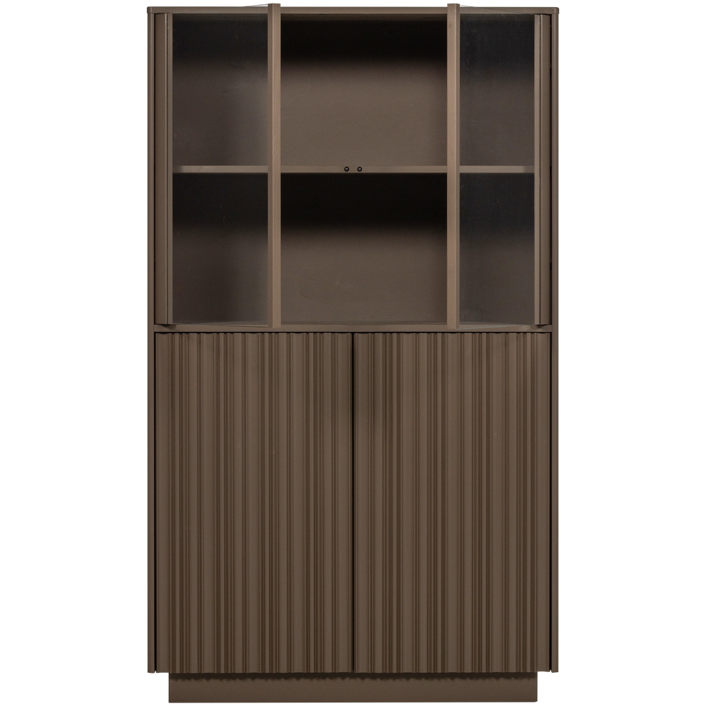 NOVA LAGE VITRINEKAST GRENEN TRUFFEL BRUIN [fsc]