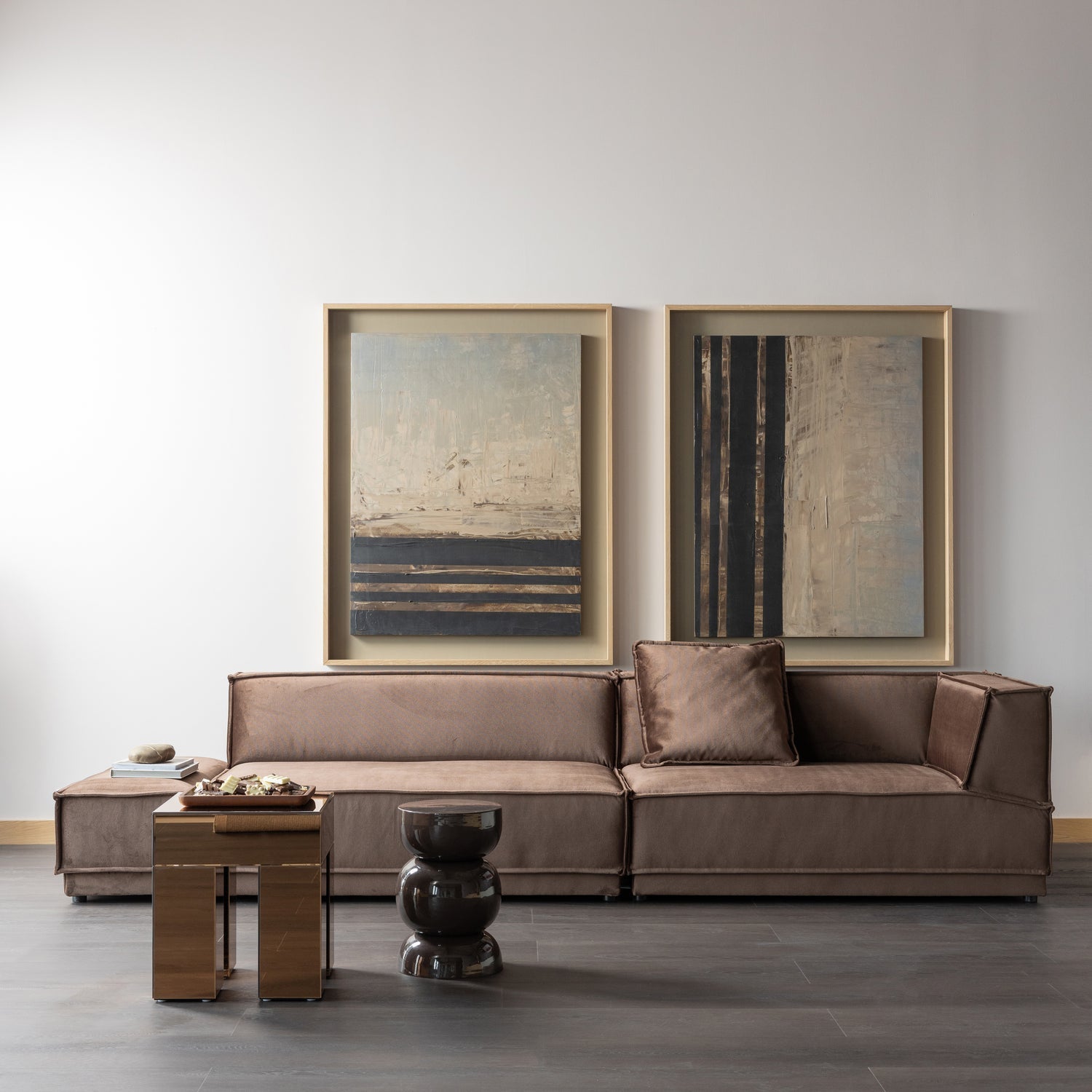 BRENO BIJZETTAFEL METAAL DONKERBRUIN