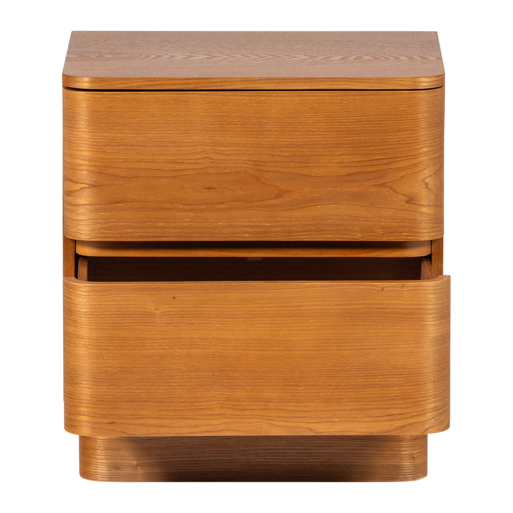 FEJO LADEKAST/NACHTKASTJE 2 LADES MDF BRUIN [fsc]