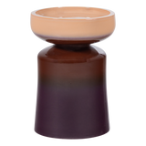 TUMO DECORATIEVE BIJZETTAFEL O35x44 CM KERAMIEK PAARS/BRUIN