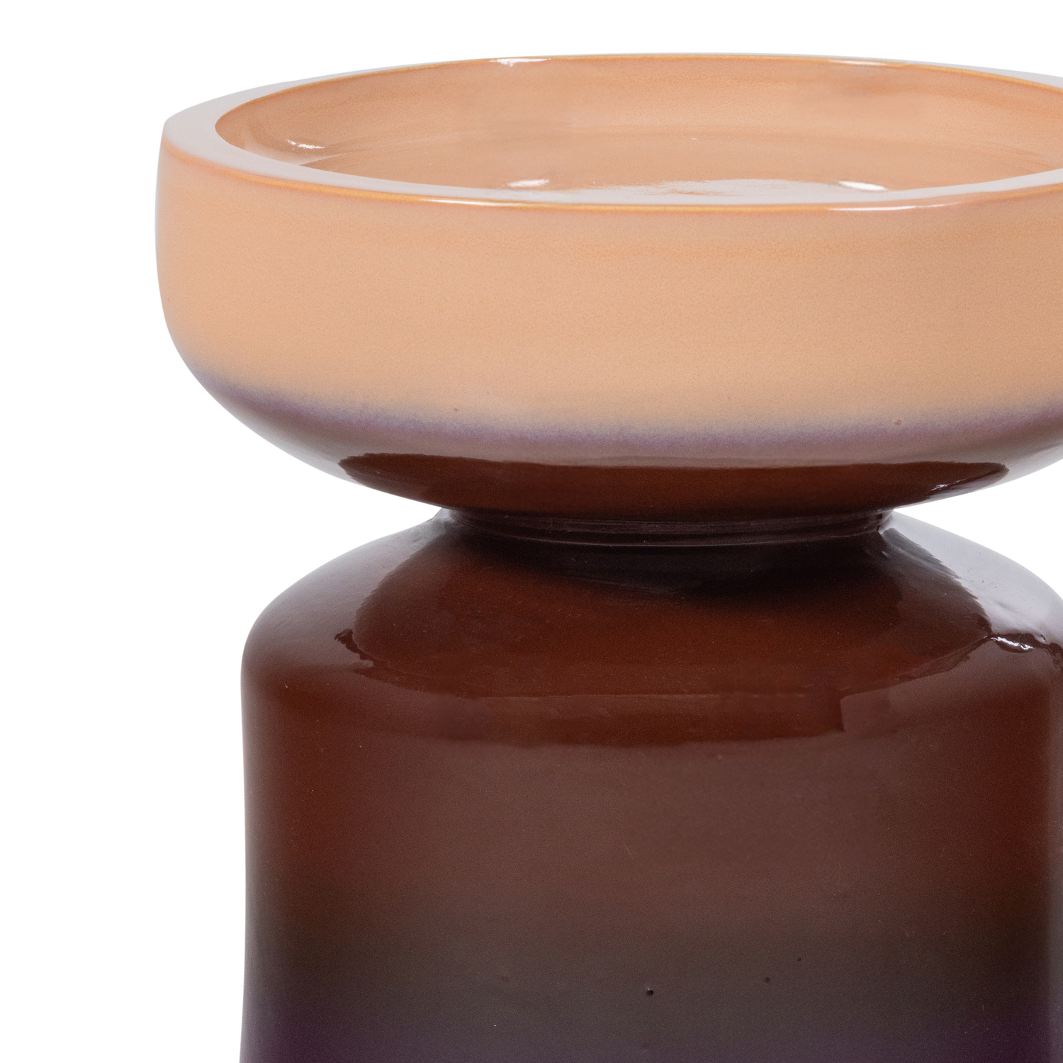 TUMO DECORATIEVE BIJZETTAFEL O35x44 CM KERAMIEK PAARS/BRUIN