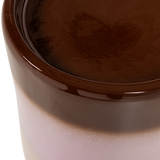 OLLO DECORATIEVE BIJZETTAFEL O35x44 CM KERAMIEK ROZE/BRUIN