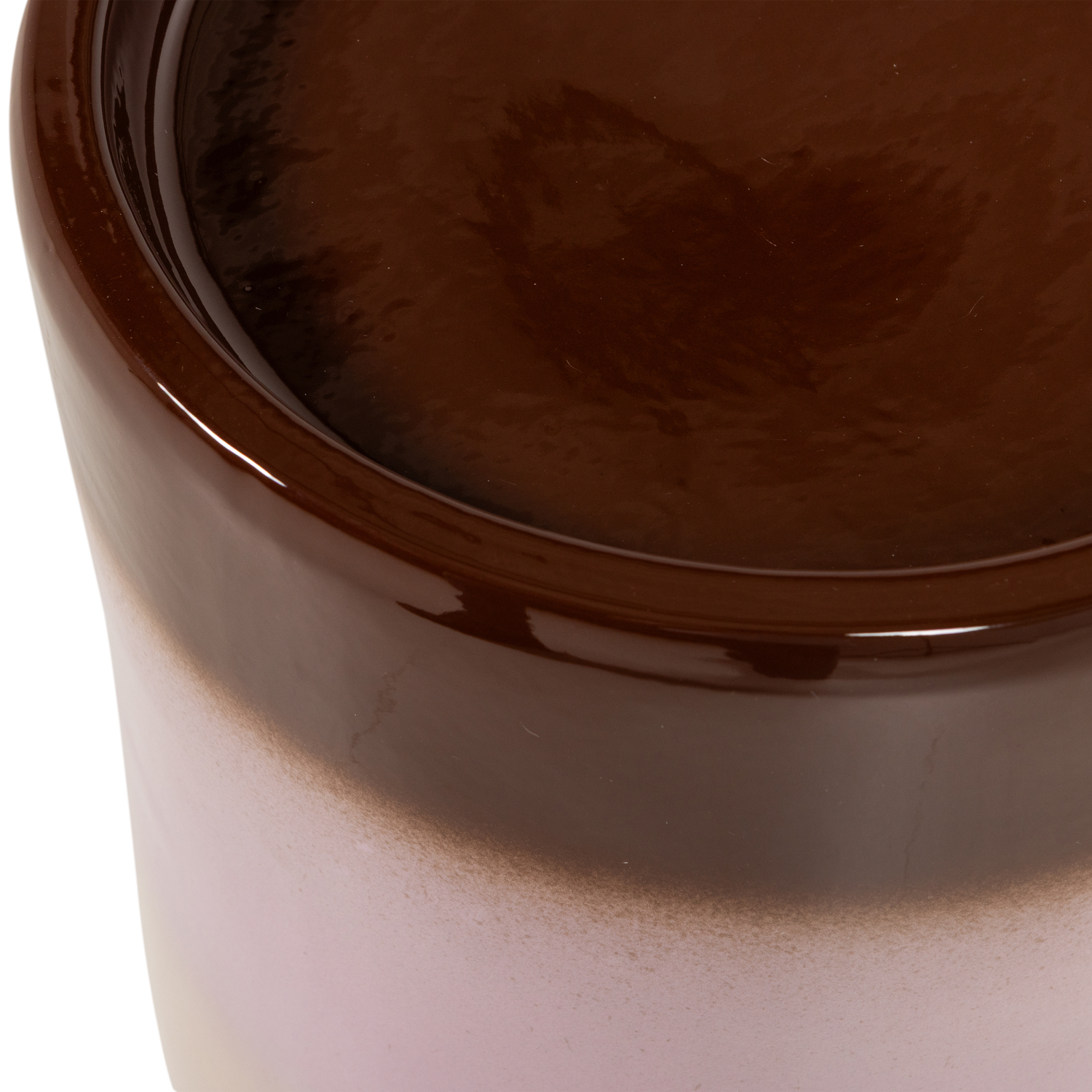 OLLO DECORATIEVE BIJZETTAFEL O35x44 CM KERAMIEK ROZE/BRUIN