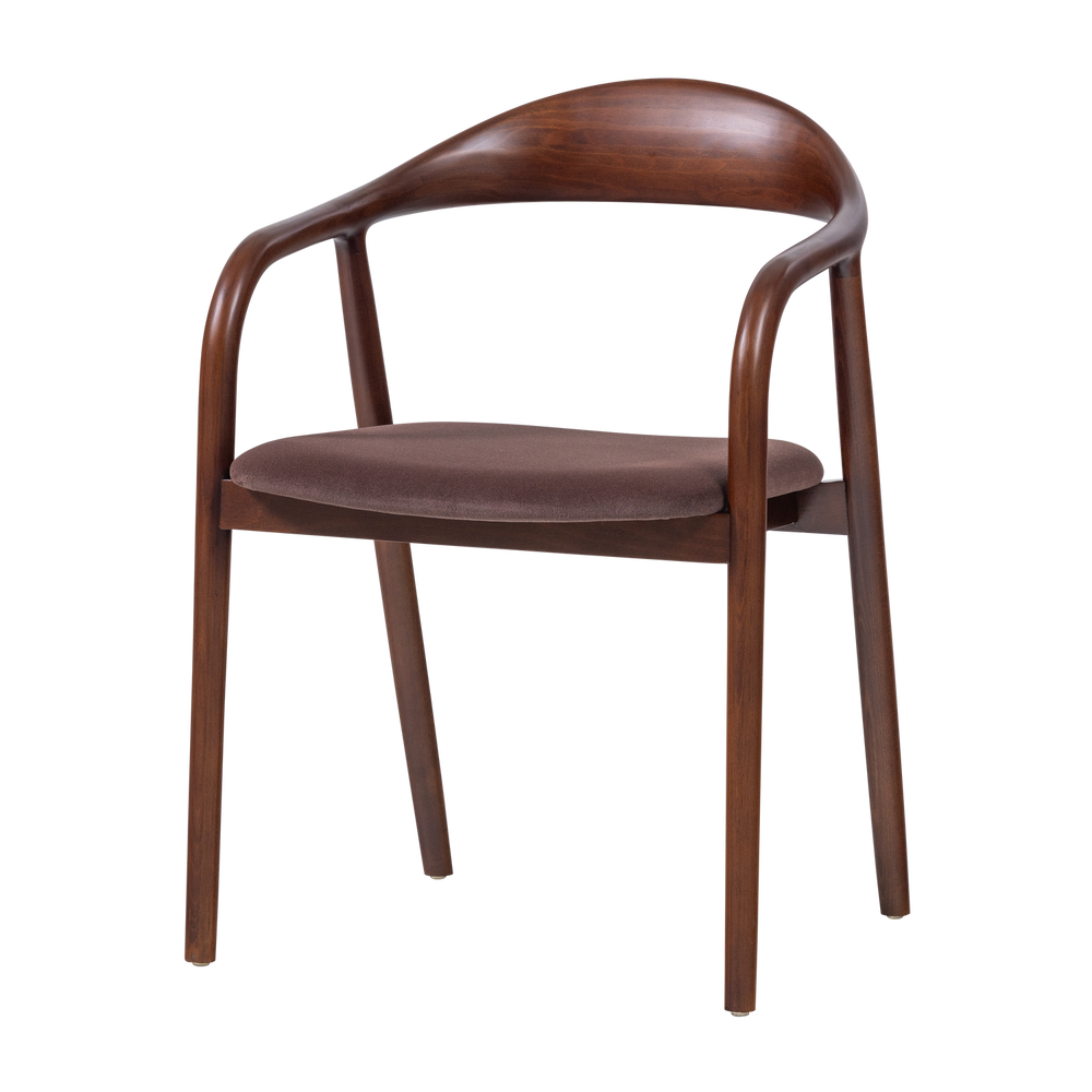 BRAN EETKAMERSTOEL BEUKENHOUT VELVET BRUIN [fsc]