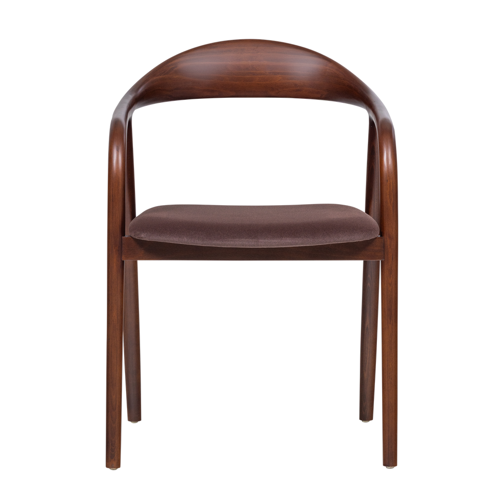 BRAN EETKAMERSTOEL BEUKENHOUT VELVET BRUIN [fsc]