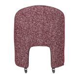 CORDO EETKAMERSTOEL MET WIELEN MELANGE BORDEAUXROOD [fsc]