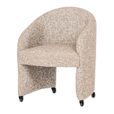 CORDO EETKAMERSTOEL MET WIELEN MELANGE NATUREL [fsc]