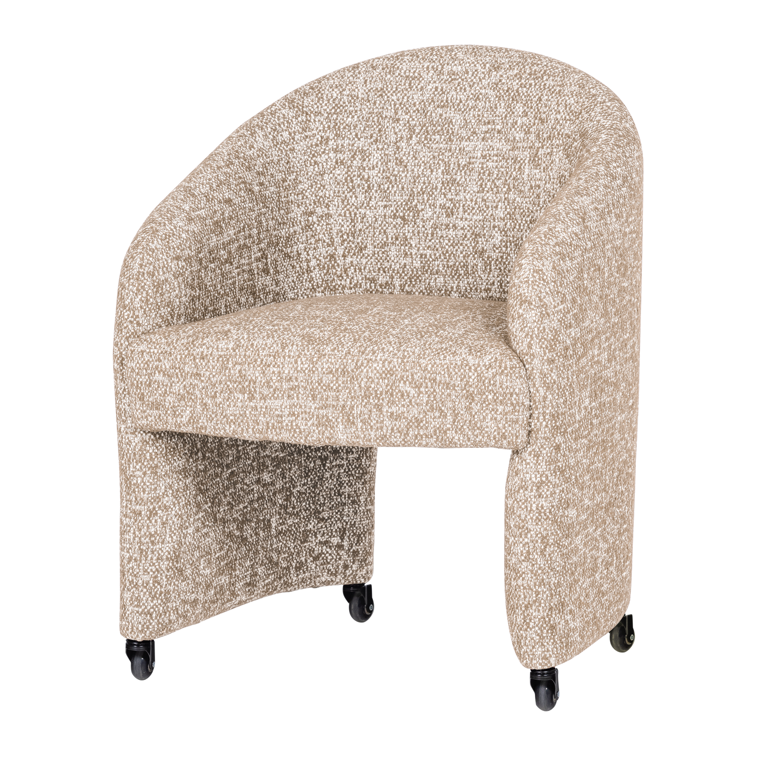 CORDO EETKAMERSTOEL MET WIELEN MELANGE NATUREL [fsc]