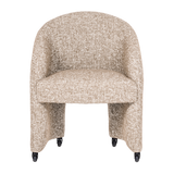 CORDO EETKAMERSTOEL MET WIELEN MELANGE NATUREL [fsc]