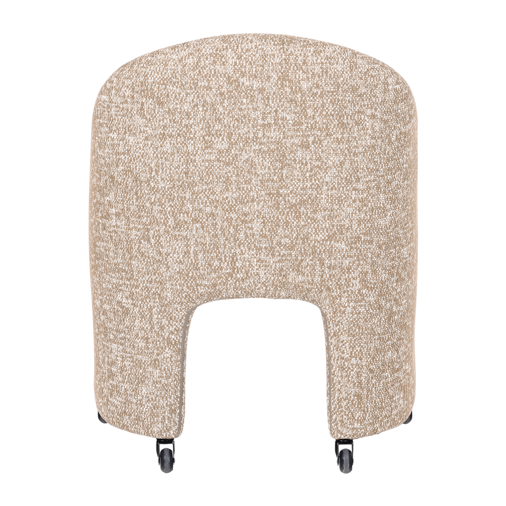 CORDO EETKAMERSTOEL MET WIELEN MELANGE NATUREL [fsc]