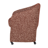 CORDO EETKAMERSTOEL MET WIELEN MELANGE ROESTBRUIN [fsc]