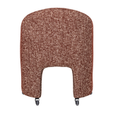 CORDO EETKAMERSTOEL MET WIELEN MELANGE ROESTBRUIN [fsc]