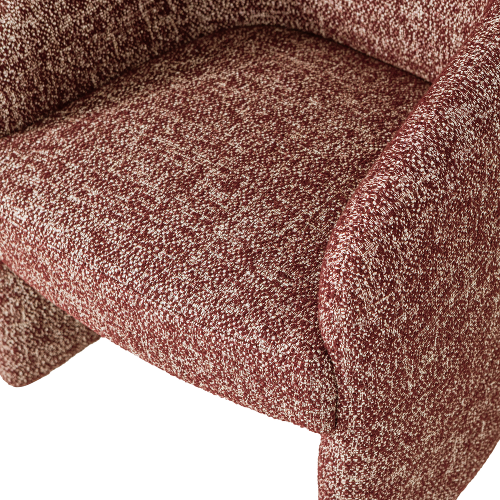 CORDO EETKAMERSTOEL MET WIELEN MELANGE ROESTBRUIN [fsc]