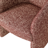 CORDO EETKAMERSTOEL MET WIELEN MELANGE ROESTBRUIN [fsc]