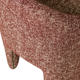 CORDO EETKAMERSTOEL MET WIELEN MELANGE ROESTBRUIN [fsc]