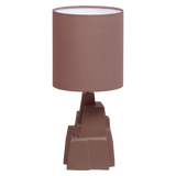 BRUNE TAFELLAMP METAAL HOOGGLANS OUDROZE