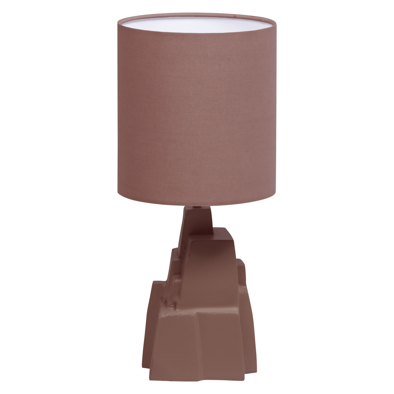 BRUNE TAFELLAMP METAAL HOOGGLANS OUDROZE