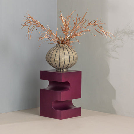 JESSA BIJZETTAFEL METAAL PAARS/BRUIN