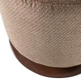 ISLEN POEF MET DRAAIVOET BOUCLE BRUIN