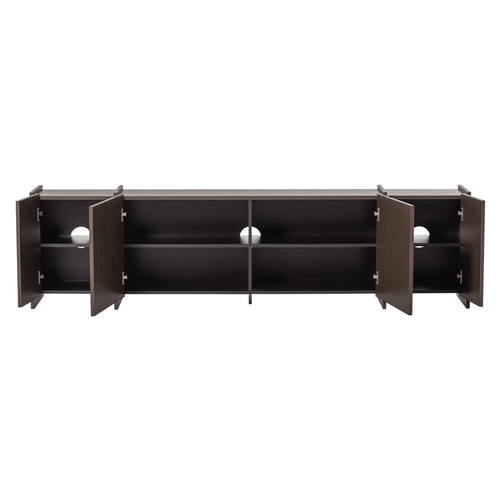 BROCK TV MEUBEL 200 CM ESSEN FINEER MIDDENBRUIN [fsc]
