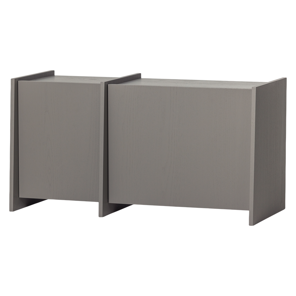 BROCK TV MEUBEL 102 CM ESSEN FINEER WARMGRIJS [fsc]