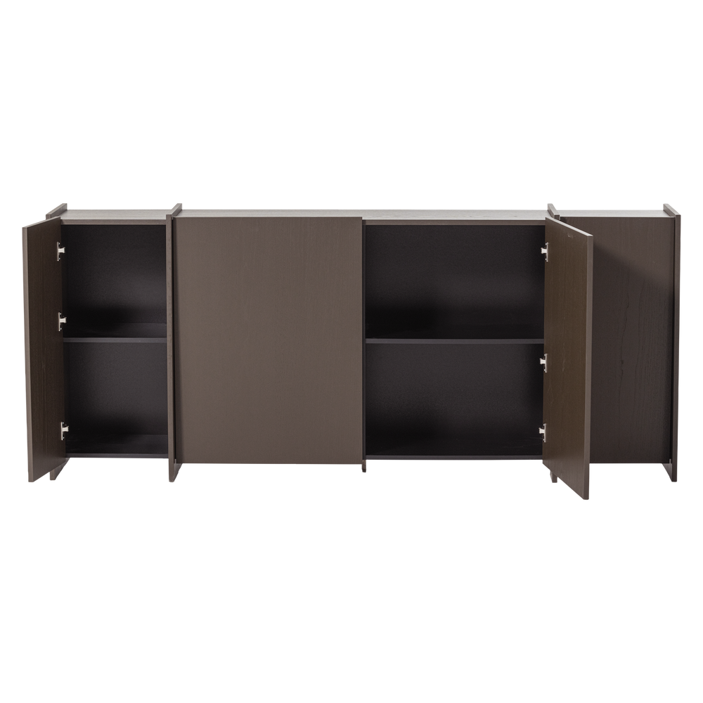 BROCK DRESSOIR 200 CM ESSEN FINEER MIDDENBRUIN [fsc]