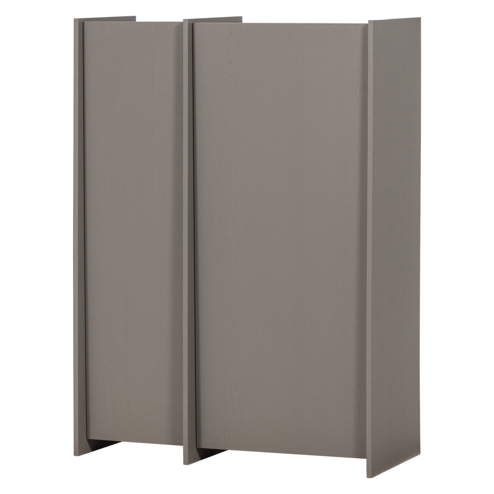 BROCK 2-DEURS KAST ESSEN FINEER WARMGRIJS [fsc]