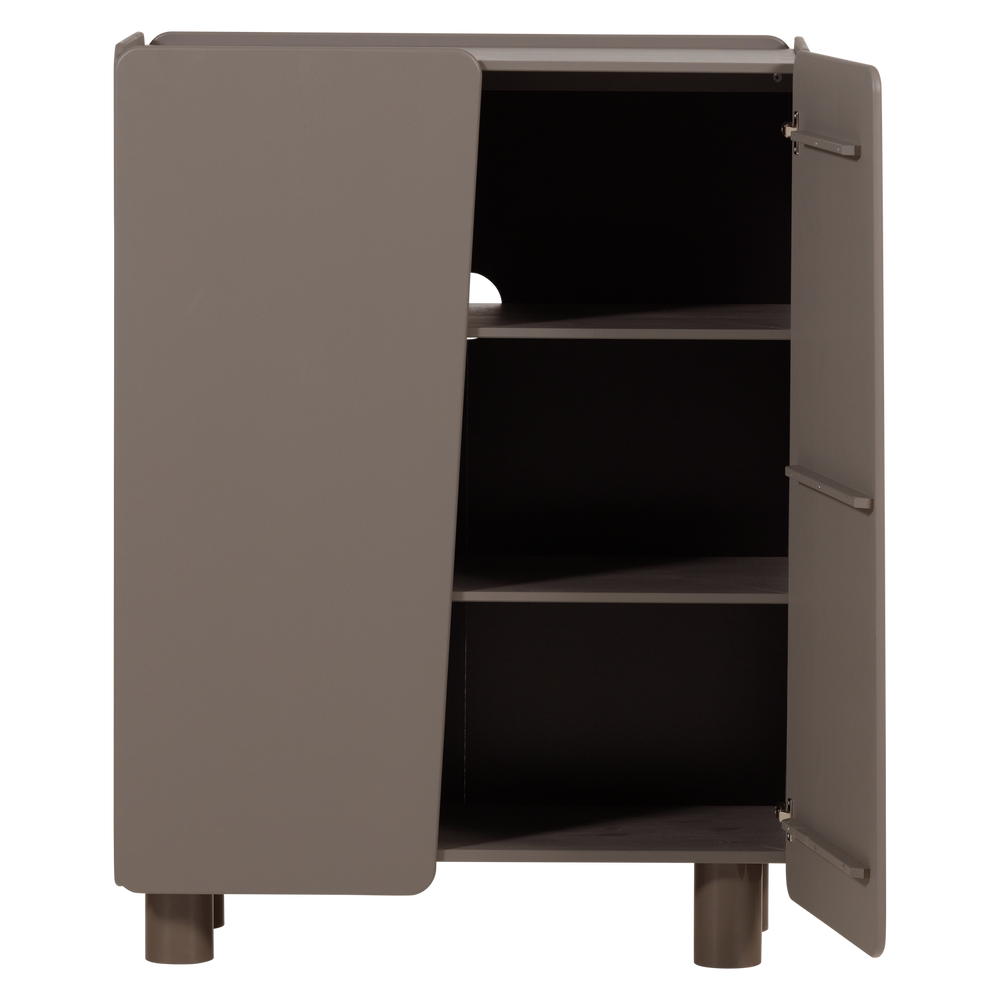 ROOT 2-DEURS KAST GRENEN TRUFFEL BRUIN [fsc]