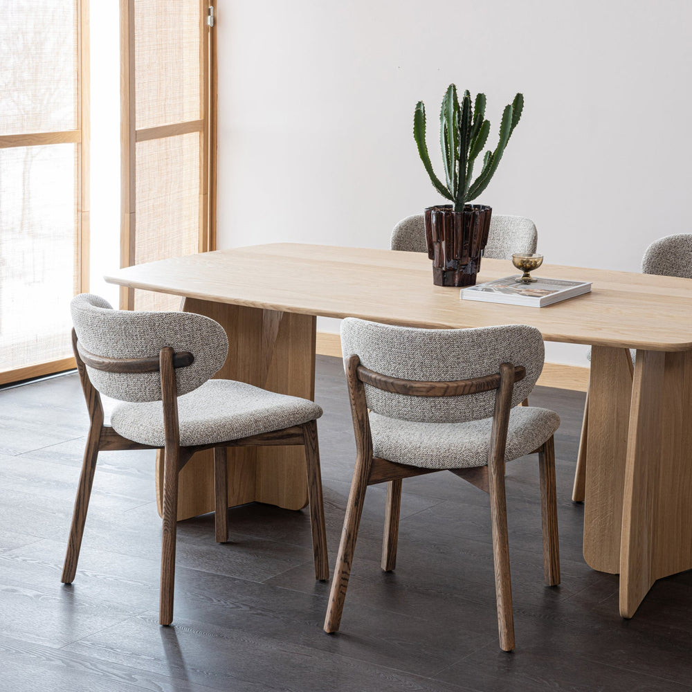 UDAR EETKAMERSTOEL NATUREL MET HOUTEN FRAME BRUIN