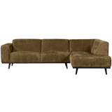STATEMENT HOEKBANK RECHTS STRUCTURE VELVET BRASS