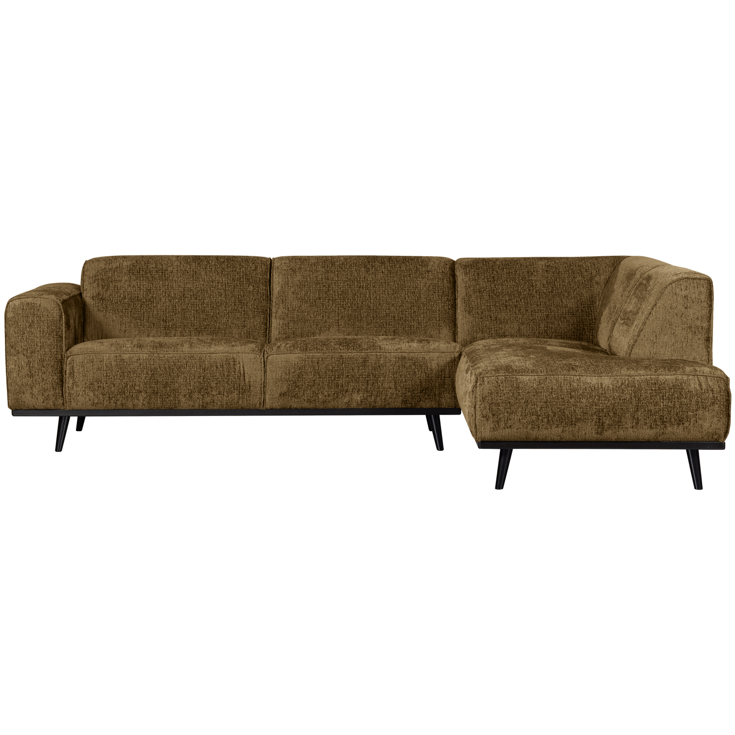 STATEMENT HOEKBANK RECHTS STRUCTURE VELVET BRASS