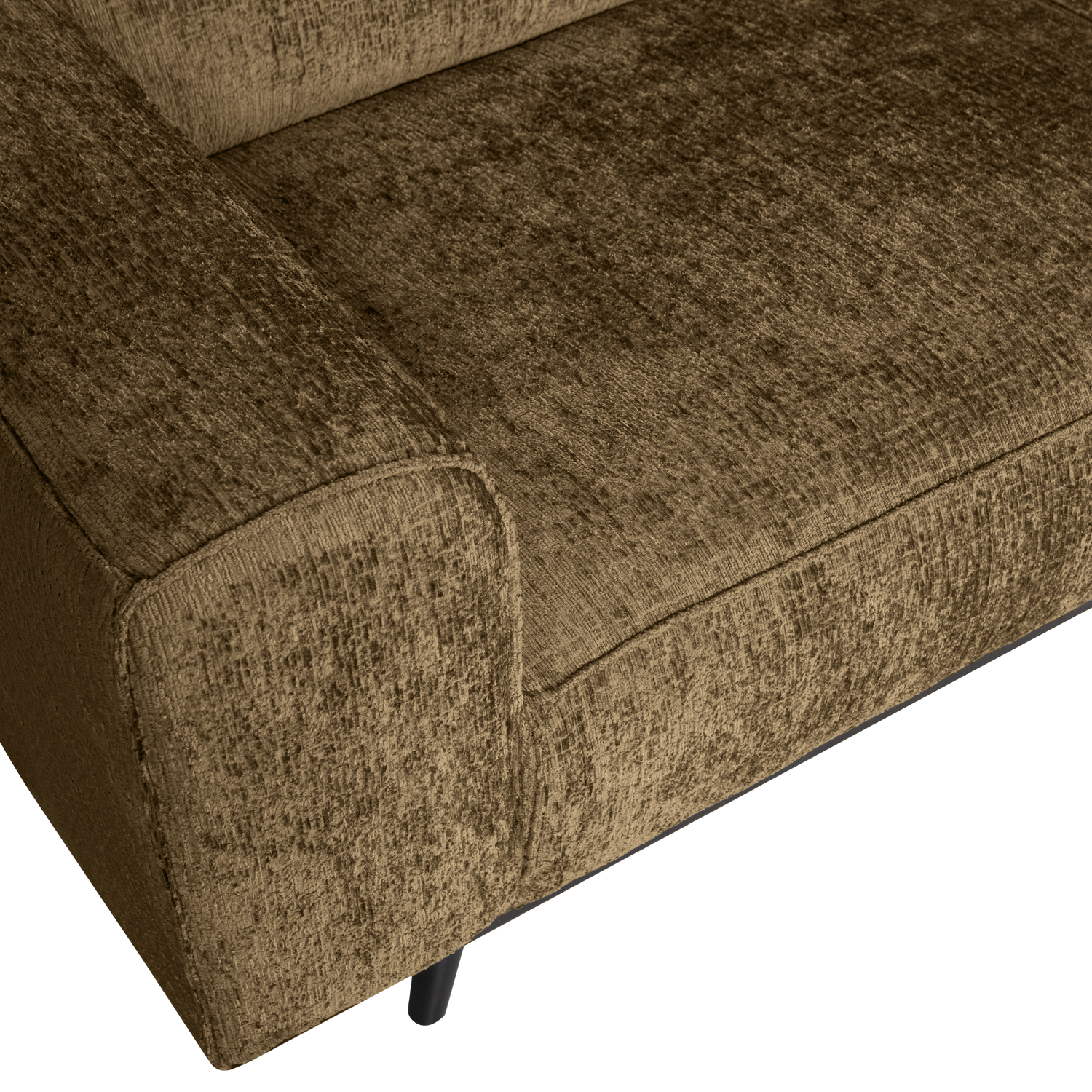 STATEMENT HOEKBANK RECHTS STRUCTURE VELVET BRASS