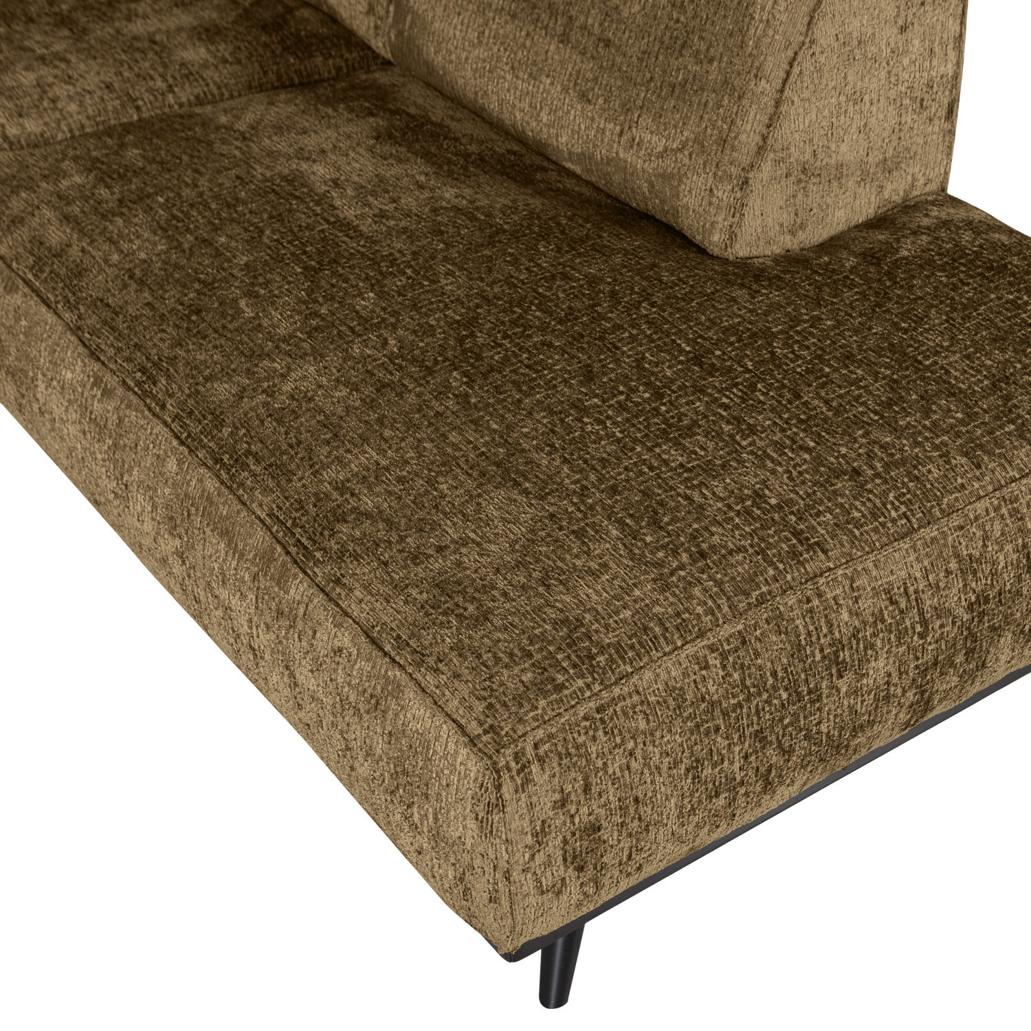 STATEMENT HOEKBANK RECHTS STRUCTURE VELVET BRASS