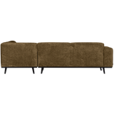 STATEMENT HOEKBANK RECHTS STRUCTURE VELVET BRASS